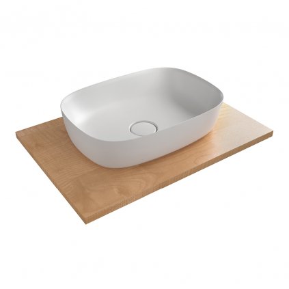 kerrock umyvadlo na desku lux 550 v on odstin uni 108 snow white