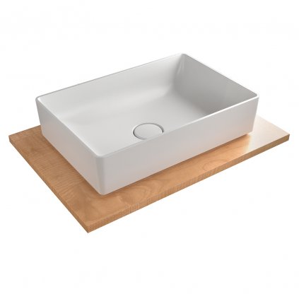 kerrock umyvadlo na desku ariana 550 v on odstin uni 108 snow white
