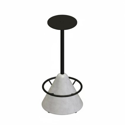 voga stolova podnoz concrete cast bar cerna