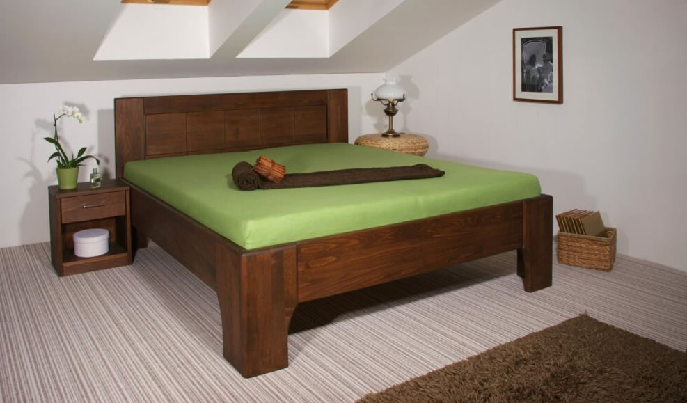 Nová krásná buková postel Olympia ze 4 cm masivu