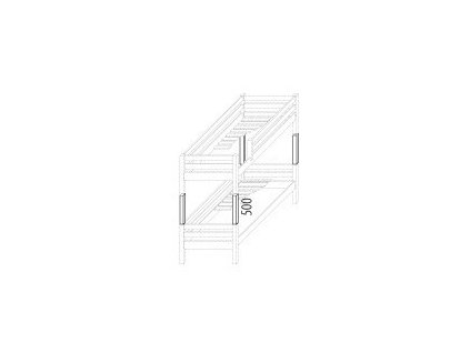 Palanda (zvyšující prvky) D906d-Domino (Výběr provedení - moření 2. Moření na bílo (výroba 6-8 týdnů ))