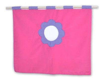 Textilní domeček 5, čelní - ke zvýšeným postelím D238-RF - Domino (Barevné provedení růžová)