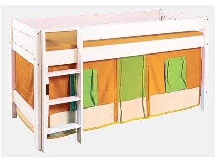 Dětská zvýšená postel Bella B0386 O-Z, masiv smrk (Výběr provedení - moření 2. Moření na bílo (výroba 6-8 týdnů ))