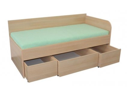 Zvýšená dětská postel s úložným prostorem 90x200 EMA (Výběr materiálu LRM 12. Antracit)
