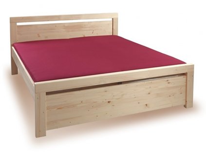 Postel z masivu - dvoulůžko RHINO II. senior A0549 180x200, smrk (Výběr provedení 03. Hnědá)