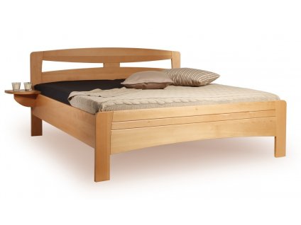 Manželská postel z masivu EVITA 2 senior 160x200, 180x200, masiv buk (01-Ložná plocha 180x200 cm, Povrchová úprava KC 70. Lak - odstín čokoláda)