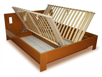 Manželská postel s úložným prostorem, boční výklop DITA 160x200, 180x200 (01-Ložná plocha 180x200 cm, Výběr materiálu LRM 12. Antracit)