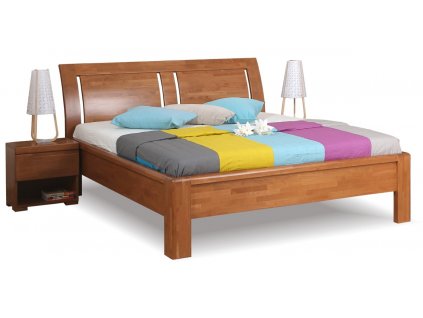 Manželská postel z masivu FLORENCIA F121 180x200, masiv buk (Výběr moření buku BSS - starošedá)