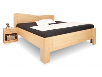 Zvýšená postel K-DESIGN 1-A senior 160x200, 180x200, masiv buk (01-Ložná plocha 180x200 cm, Povrchová úprava KC 70. Lak - odstín čokoláda)