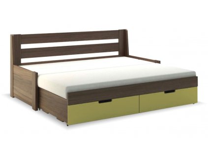 Rozkládací postel s úložným prostorem FLEXI B, lamino (Provedení MONARC 8. Ořech)