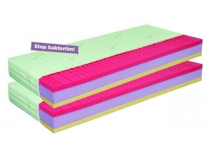 Antibakteriální matrace 1+1 zdarma ANTIBACTERIAL VISCO VAKUO 24 cm (Rozměr matrace 1. 90 x 200 cm)