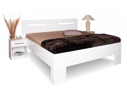 Manželská postel z masivu VAREZZA 1 senior 160x200, 180x200, masiv buk, bílá (01-Ložná plocha 180x200 cm)