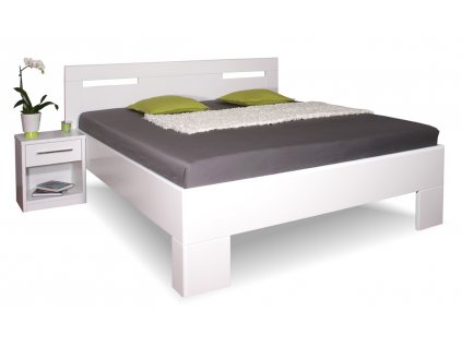 Manželská postel z masivu VAREZZA 5 senior 160x200, 180x200, masiv buk, bílá (01-Ložná plocha 180x200 cm)