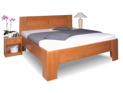 Manželská postel z masivu OLYMPIA 3. senior 160x200, 180x200, masiv buk, třešeň (01-Ložná plocha 180x200 cm)