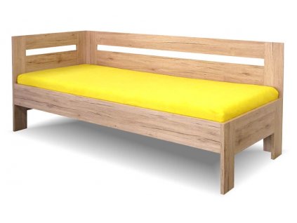 Zvýšená postel s bočnicí Erika, 90x200 cm - Levá (Výběr materiálu LRM 12. Antracit)