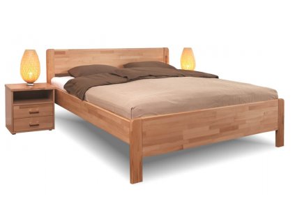 Postel Sofi-oblá, 160x200, 180x200, masiv buk cink jádrový (01-Ložná plocha 180x220 cm, BMB moření buk 20. Bílá krycí)