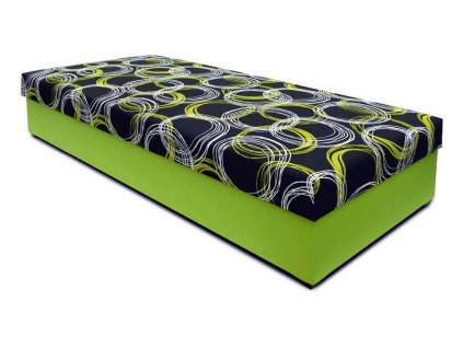 Čalouněná postel s úložným prostorem KLASIK (01-Ložná plocha 90x200 cm, Newdesign Extra matrace Matrace studená pěna, Newdesign extra potahy 72-129)