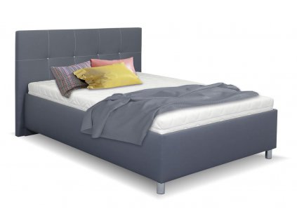 Čalouněná postel s úložným prostorem Crissy, 140x200, tmavě šedá (Výběr matrace PKD 07. Matrace Lifty Latex)
