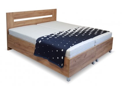Zvýšená postel s roštem a matrací Sandra (01-Ložná plocha 180x200 cm, GrivalBed lamino 05. Bílá, Volba typu roštů Čelní výklop)
