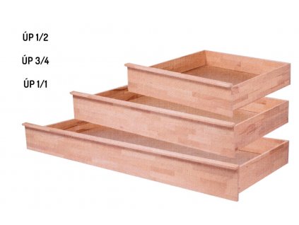 Úložný prostor 3/4, masiv buk, 25 cm (Výběr moření HP 07. Bílá)