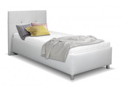 Čalouněná postel s úložným prostorem Crissy, 90x200, světle šedá (Výběr matrace PKD 07. Matrace Lifty Latex)