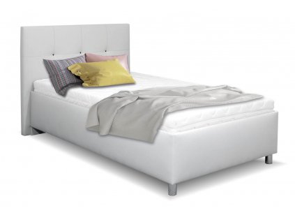 Čalouněná postel s úložným prostorem Crissy, 120x200, světle šedá (Výběr matrace PKD 07. Matrace Lifty Latex)