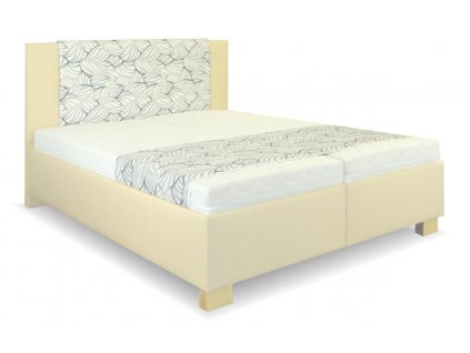 Zvýšená čalouněná postel s úložným prostorem Laura (01-Ložná plocha 180x200 cm, GrivalBed exclusive potahy Zelená látka, GrivalBed matrace Exclusive 04. Medicot)