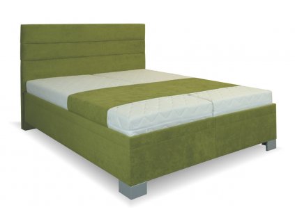 Zvýšená čalouněná postel s úložným prostorem Diana (01-Ložná plocha 180x200 cm, GrivalBed exclusive potahy Zelená látka, GrivalBed matrace Exclusive 04. Medicot)