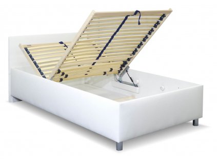 Zvýšená čalouněná postel s úložným prostorem Lyoneta, 90x200 (Výběr matrace PKD 07. Matrace Lifty Latex, Výběr čalounění PKD PO (ekokůže))