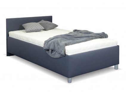 Zvýšená čalouněná postel s úložným prostorem Lyoneta, 120x200, tmavě šedá (Výběr matrace PKD 07. Matrace Lifty Latex)