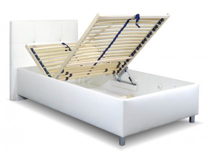 Čalouněná postel s úložným prostorem Crissy, 90x200 (Výběr matrace PKD 07. Matrace Lifty Latex, Výběr čalounění PKD PO (ekokůže))