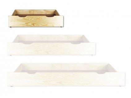 Úložný prostor na kolečkách 1/2 , masiv borovice (Grossmann GRS moření Přírodní lak)