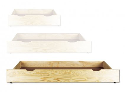 Úložný prostor na kolečkách 1/1 , masiv borovice (Grossmann GRS moření Přírodní lak)