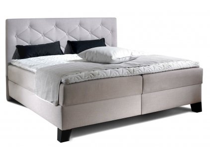 Americká postel boxspring s úložným prostorem DIVA (01-Ložná plocha 180x200 cm, Newdesign exclusive potahy Teflon sv.hnědá)