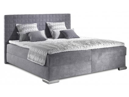 Americká postel boxspring s úložným prostorem BELO (01-Ložná plocha 180x200 cm, Newdesign exclusive potahy Teflon sv.hnědá)