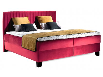 Americká postel boxspring s úložným prostorem RETO (01-Ložná plocha 180x200 cm, Newdesign exclusive potahy Teflon sv.hnědá)