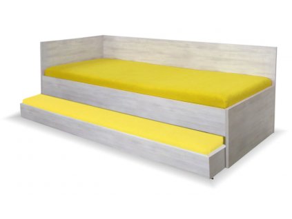 Zvýšená postel s přistýlkou Katty, 90x200 cm, lamino - Levá (Výběr materiálu LRM 12. Antracit)