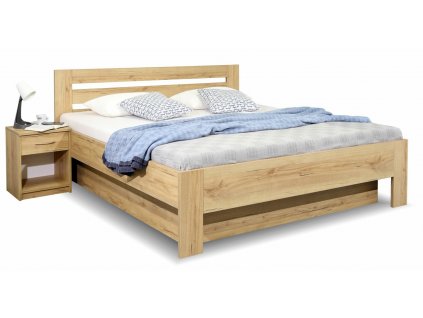 Manželská postel s úložným prostorem a rošty Bereta (01-Ložná plocha 180x200 cm, Volba typu roštů Čelní výklop, Výběr materiálu LRM 12. Antracit)