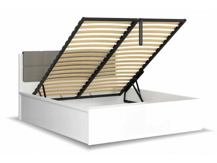 31389 postel dvouluzko s uloznym prostorem a rostem tetris 140x200 bila lesk seda