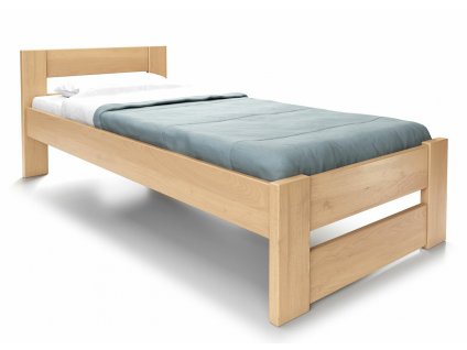 Zvýšená postel jednolůžko ELA, masiv buk (01-Moření Rovder buk Lak-třešeň, Rozměr 90 x 200 cm)