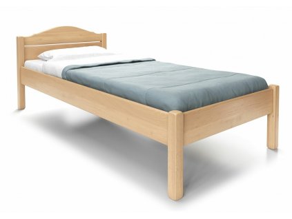 Zvýšená postel jednolůžko MARIA, masiv buk (01-Moření Rovder buk Lak-třešeň, Rozměr 90 x 200 cm)