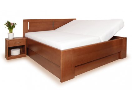 Zvýšená postel s úložným prostorem DELUXE 3., senior 160x200, 180x200, buk
