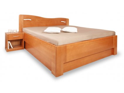 Zvýšená postel s úložným prostorem K-DESIGN 2-A senior 160x200, 180x200, masiv buk