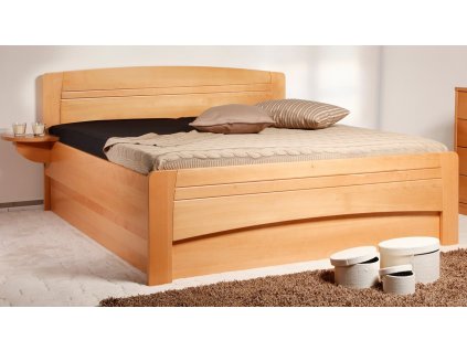 Zvýšená postel s úložným prostorem EVITA 4, 160x200, 180x200, masiv buk