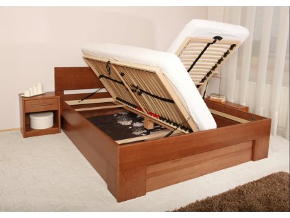 Manželská postel - dvojlůžko s úložným prostorem VAREZZA 6B 160x200, 180x200, masiv buk
