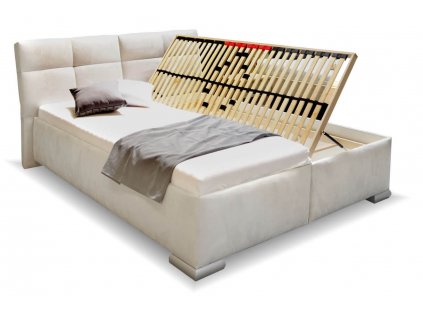 Čalouněná postel s úložným prostorem LUSSO