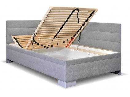 Čalouněná postel s úložným prostorem Niobe, 90x200 cm