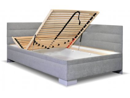 Čalouněná postel s úložným prostorem Niobe, 140x200 cm
