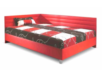 Čalouněná postel s čely a úložným prostorem Elite, 110x200 cm (Newdesign Extra matrace Matrace studená pěna, Newdesign extra potahy 72-129, Čalouněné postele - orientace Pravé provedení)