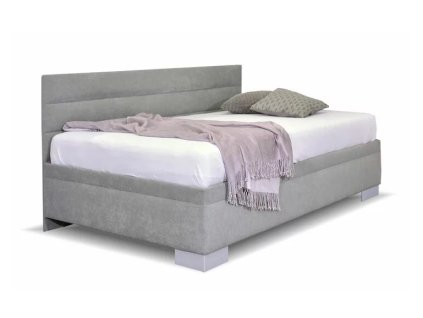 Čalouněná postel Niobe s dlouhým čelem, 90x200 cm (GrivalBed exclusive potahy Zelená látka, Volba typu roštů Čelní výklop, Výběr matrace Grivalbed 06. Matrace Brooklyn)